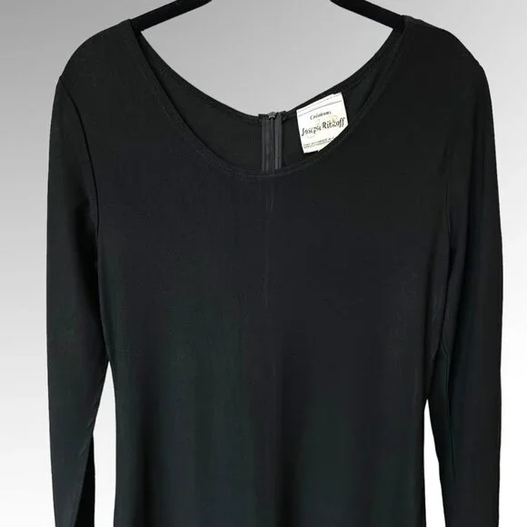 Joseph Ribkoff Black Maxi Long Sleeve Dress Size 8 - Picture 3 of 5